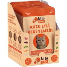 Kito Fresh Kuzu Etli Kedi Yemeği %100 Taze Içerikli Mama 80 G x 8 Adet
