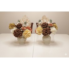 Masal Eva Çiçekçilik Eva Dekoratif Vazo Çiçeği - Modern Salon, Ofis ve Masa Üstü Aksesuarı