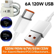 67W Turbo Saniye Göstergeli Hızlı Şarj Aleti + 6 Amper Type-C Kablo