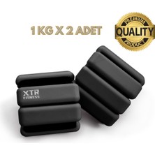 PremiumPort Ayarlanabilir El ve Ayak Bilek Ağırlığı, Siyah, 1 Kg, Çift Set