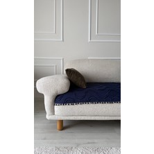 Hisar Home Bohem Dalgalı Ponponlu Koltuk Kanepe Çekyat Örtüsü 90X200