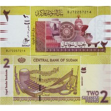 Banknoting Sudan 2 Pound 2017 Çil Kondisyon.