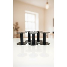 Be Beauty 5’li Plastik Siyah Boş Makara Seti- 12 cm Yükseklik, 10.5 cm Dış Çap