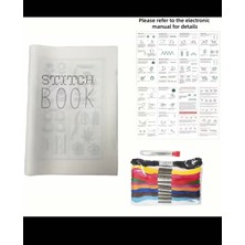 İğne İzi Dikiş Kitabı - 18 Nakış Iğnesi, 12 Dikiş Ipliği, 1 Dikiş Kitabı, Renkli Iplikler