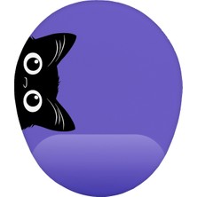 Hamiki Sevimli Renkli Kedi Bilek Destekli Mouse Pad Ergonomik Kaymaz Taban Mousepad Fare Altlığı