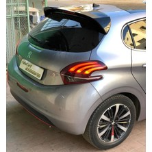Peugeot 208 Parlak Siyah Boyalı Fiber Spoiler Kanat