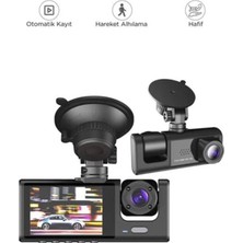 Kuzgun Ticaret Araç Içi 1080P 3 Kameralı LCD Ekranlı Gece Görüşlü , G-Sensör , Geri Görüş Kamera