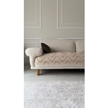Hisar Home Bohem Dalgalı Ponponlu Koltuk Kanepe Çekyat Örtüsü 90X200