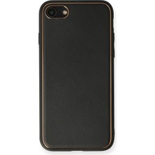 Eco Port Iphone 7 Kılıf Coco Deri Silikon Kapak - Siyah