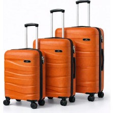 Basarideri Dalgalı Silikon 3'lü Valiz Set