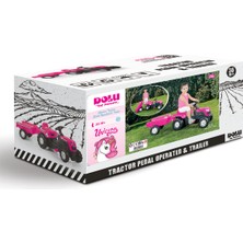 Feyza Design Römorklu Unicorn Pedallı Traktör, Çocuklar Için Eğlenceli ve Güçlü Saatlerce Süre