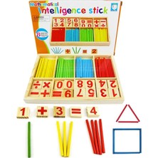 Direkstoktan Montessori Ahşap Matematik Sayma Çubukları Seti / Mathematical Intelligence Stick Wooden Toys