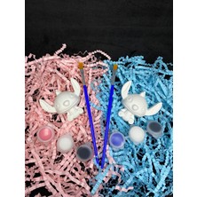 Craftboxtr Stitch & Angel Çift Taş Boyama Seti/kendin Yap,dıy,karne Hediyesi,doğum Günü,etkinlik