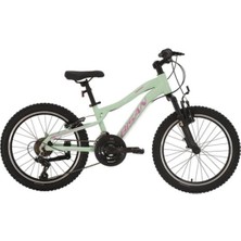 Feyza Design Kdx 2500-V Kız Çocuk Bisikleti, 20 Jant, 21 Vites, Mint Yeşil, Pembe, Beyaz