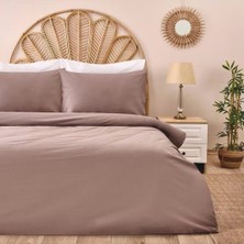 Zaya Home 4 Parça Kahverengi  Çift Kişilik Nevresim Takımı