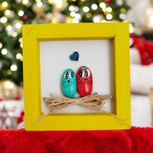 Dükkanı Hayalim Taş Boyama Dekoratif Duvar Süsü Bahçe Süsü Balkon Süsü Ev Hediyesi Hediyelik Eşya  14,5*14, 5