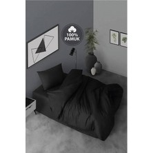 Zaya Home 3 Parça Tek Kişilik Siyah Nevresim Takımı