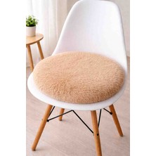 Beta Tasarım 2 Adet Yuvarlak Peluş Sandalye Minderi 40 cm