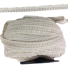Zaya Home Kopanaki Dantel En 4 cm Şeritli Krem 1 Metre