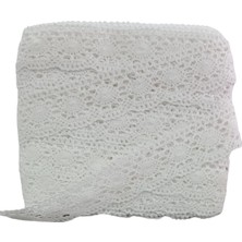 Zaya Home Kopanaki Dantel En 5 cm Badem Model Beyaz 5 Metre