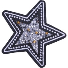 Zaya Home Aplike Ütü Ile Yapışan Taşlı Yıldız Arma 5 cm