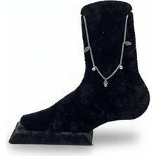 Pangu Fatma Eli Figürlü Gümüş Renk Çelik Halhal