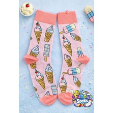 Funny Socks Dondurma Desenli Renkli Çorap