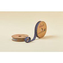 Zaya Home Biye Büyük Puanlı Katlı A19 Lacivert 2 cm 25 Metre %65 Koton %35 Polyester