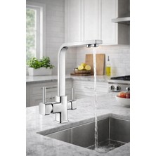 HT Prima Kare Üç Yollu Arıtmalı L Kollu Lüx Mutfak Bataryası