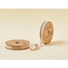 Zaya Home Biye Kalın Çizgili Katlı F13 Bej 2 cm 25 Metre %65 Koton %35 Polyester