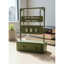 Robo Yenge Kitap Okuma Sayacı (Haki) – Çocuklar Için Okuma Alışkanlığı Kazandıran Eğitici Ürün (3d Baskı)
