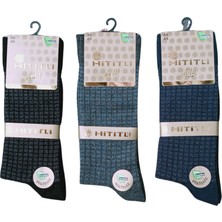 Çamaşır Kenti Hititli Gold Dikişsiz Desenli Bambu Erkek Çorap Asorti Renkler 10 Adet