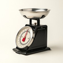 Meturas Gümüş Kaseli Mutfak Terazisi | Metal Gövde, Mekanik Kontrol, Paslanmaz Kase Retro Tartı