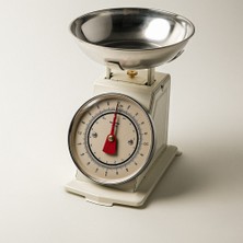 Meturas Gümüş Kaseli Mutfak Terazisi | Metal Gövde, Mekanik Kontrol, Paslanmaz Kase Retro Tartı