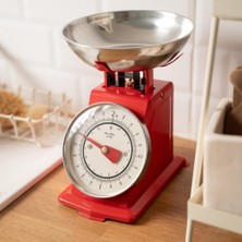 Meturas Gümüş Kaseli Mutfak Terazisi | Metal Gövde, Mekanik Kontrol, Paslanmaz Kase Retro Tartı