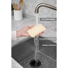 Beta Tasarım 2 Adet 100% Doğal Kabak Lifi Bulaşık Süngeri Bakteri Uretmez