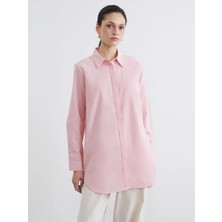 LC Waikiki Kahverengi Dokulu Kadın Gömlek Tunik  (S6)