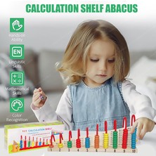 Direkstoktan Ahşap Abaküs 10 Bölmeli Oyuncak Okul Öncesi Eğitici Öğretici Ahşap Matematik Oyuncağı / 1+1 Calculation Shelf