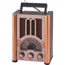 Çeşithane MLK-7627 Retro Tasarım Taşınabilir Radyo - Stereo Ses Kaliteli, Şarj Edilebilir Am/fm/sw 3 Bantlı Vintage Nostalji Kutusu