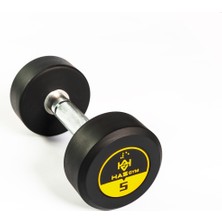 PremiumPort Dövüş ve Spor Antrenmanları Için 5 kg Kauçuk Kaplı Dambbell