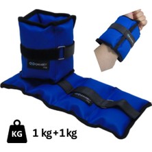 PremiumPort Mavi Çift Kum Torbası, El ve Ayak Bilek Ağırlığı, 2 Kg, Fitness & Spor