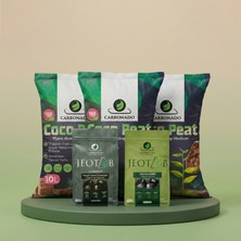 Carbonado Coco Peat 10 L (3 Adet) + Jeotab Leonardit ve Organik Gübre Yetiştirme Paketi