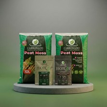 Carbonado Peat Moss 10 L (2 Adet) + Jeotop Leonardit ve Organik Gübre Yetiştirme Paketi