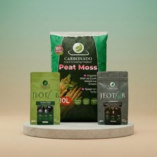 Carbonado Peat Moss 10 L (1 Adet) + Jeotab Leonardit ve Organik Gübre Yetiştirme Paketi