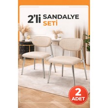 Avenza Living Polo 2’li Metal Ayaklı Modern Mutfak Sandalye