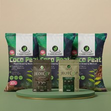 Carbonado Coco Peat 10 L (3 Adet) + Jeotop Leonardit ve Organik Gübre Yetiştirme Paketi