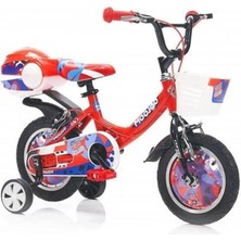 Feyza Design Kırmızı Çocuk Bisikleti, 12 Jant, Alüminyum Kadro, Aksesuarlı, 2-4 Yaş