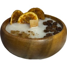 Atelias Küçük Bambu Kasede Kahve Esanslı El Yapımı Dekoratif Mum