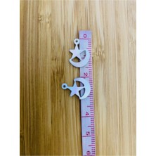 öztürk Ay Yıldız Hilal Küpe Oya, Abiye, Halhal, Bileklik, Kolye. Pleksi Plastik El Işleme Pul. 20GR