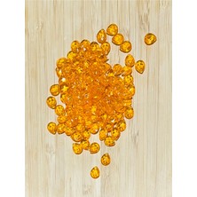 öztürk Turuncu Oya, Abiye, Havlu, Takı, Örgü Vb. Plastik Gözyaşı Damla Boncuk. 25GR. Tahmini 190 Adet.